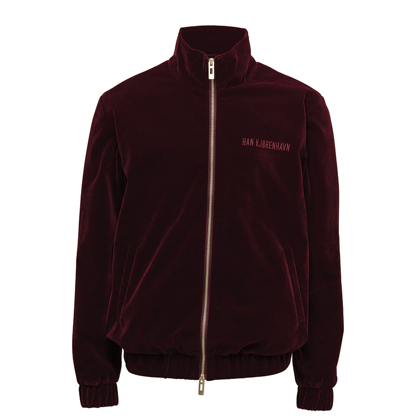 HAN KJØBENHAVN Track Top Velour Burgundy