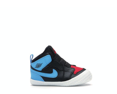 Jordan 1 Grib Bootie UNC CHI Black / DK Powder Blue - Gym Red AT3745-046
