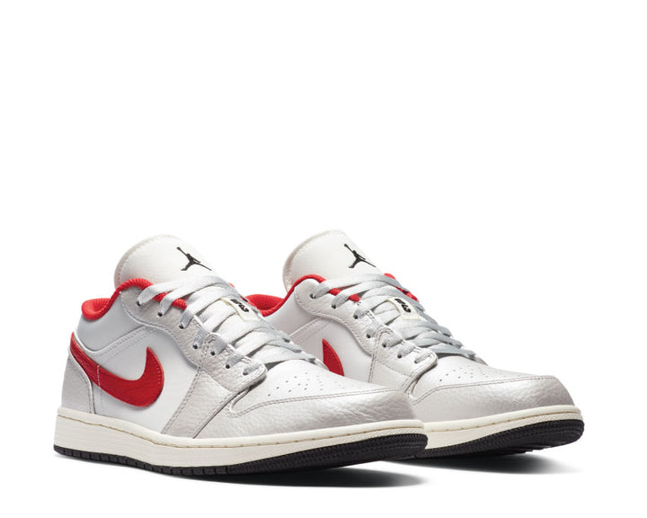 Jordan 1 Low Night Track Sail / Metallic Silver - Varsity Red - Black DA4668-001