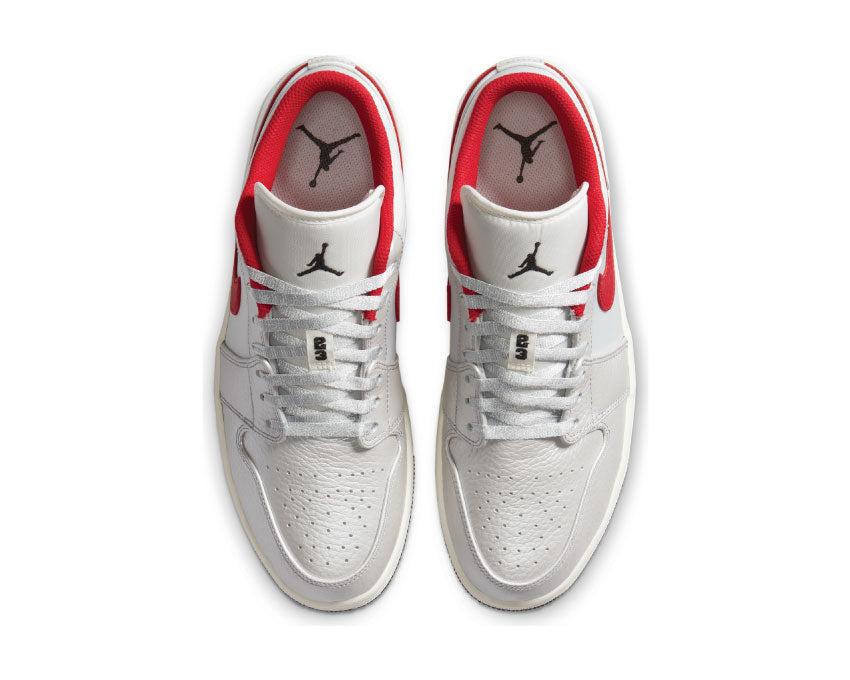 Jordan 1 Low Night Track Sail / Metallic Silver - Varsity Red - Black DA4668-001