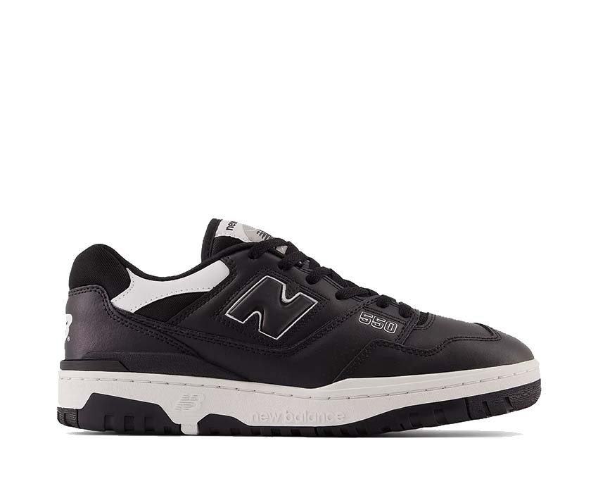 New Balance 550 Black White Retro Trainers | NOIRFONCE