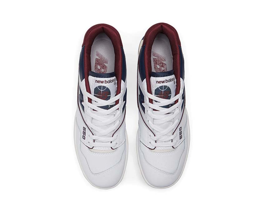 New Balance 550 White / Burgundy / Indigo BB550NCD