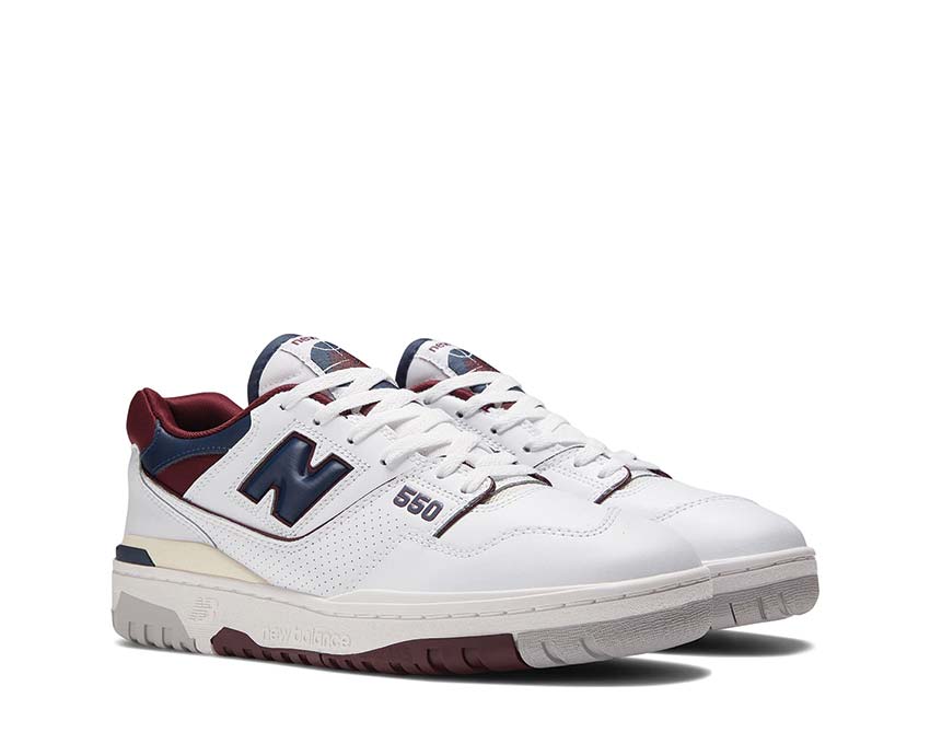 New Balance 550 White / Burgundy / Indigo BB550NCD
