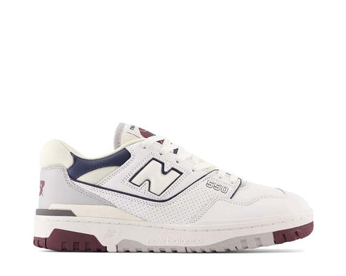 New Balance 550 White / Natural Indigo / Burgundy BB550PWB