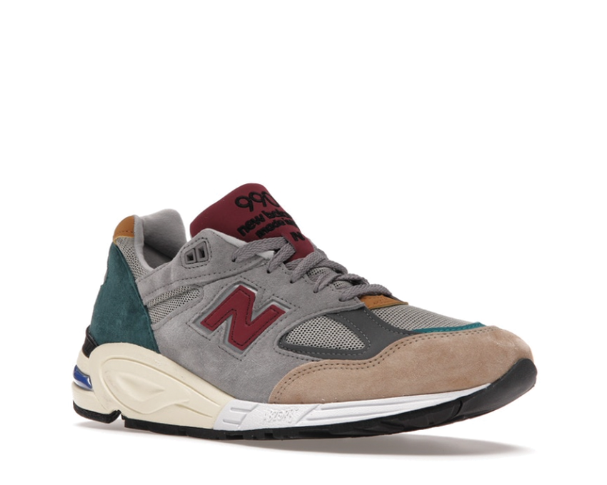 New Balance 990v2 Grey Green Maroon M990CP2