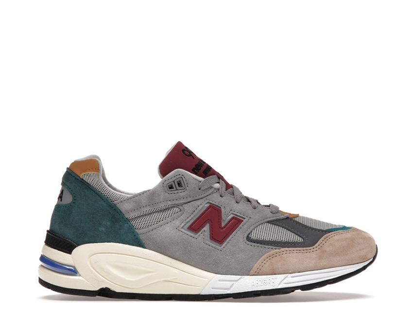 New Balance 990v2 Grey Green Maroon M990CP2