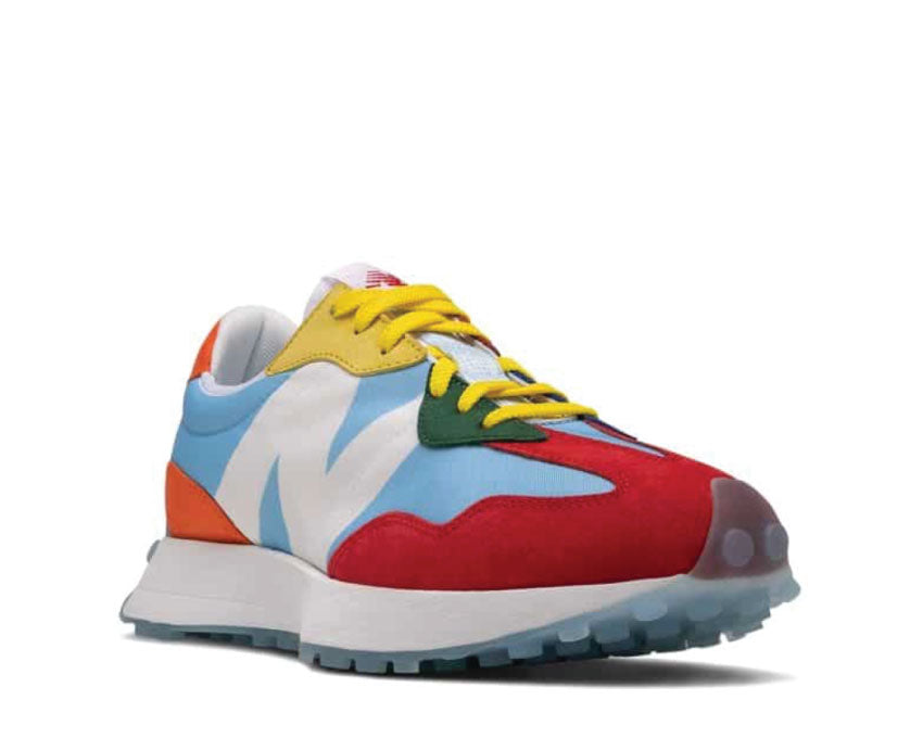 New Balance Kawhi 327 Munsell White / Team Carolina - Team Orange WS327CPB