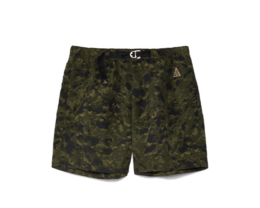 Nike ACG All Over Print Trail Shorts Sequoia / Black - Moon Fossil DH7219-355