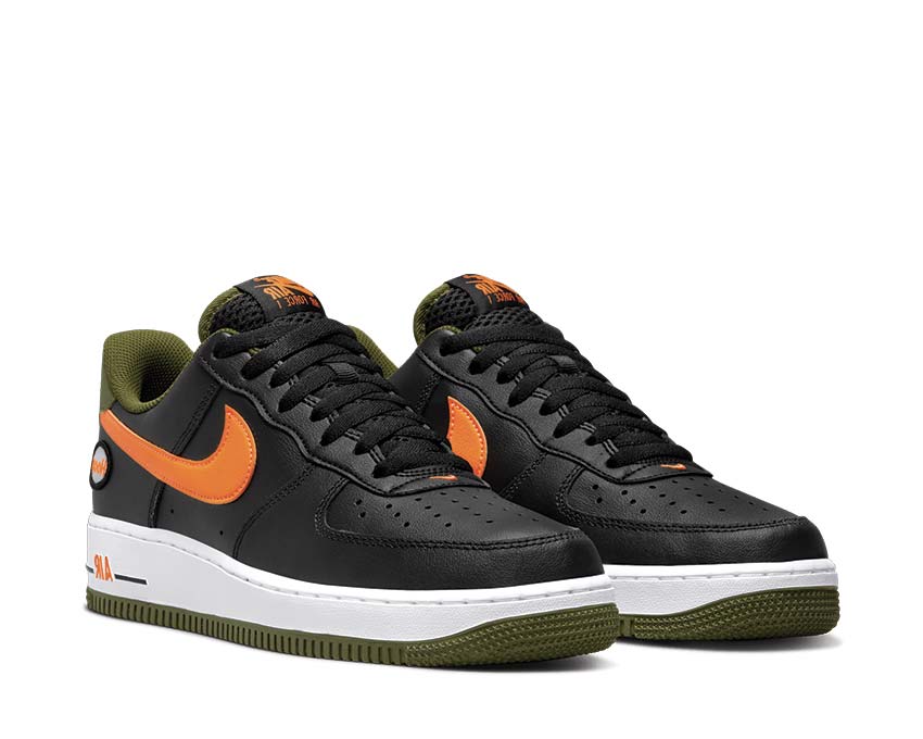 Nike Air Force 1 '07 LV8 Black / Total Orange - Rough Green - White DH7440-001