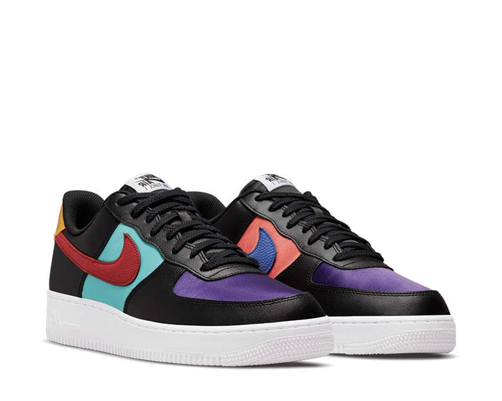 nike air force 1 07 lv8 emb black gym red washed teal 2 court purple dh7436 001