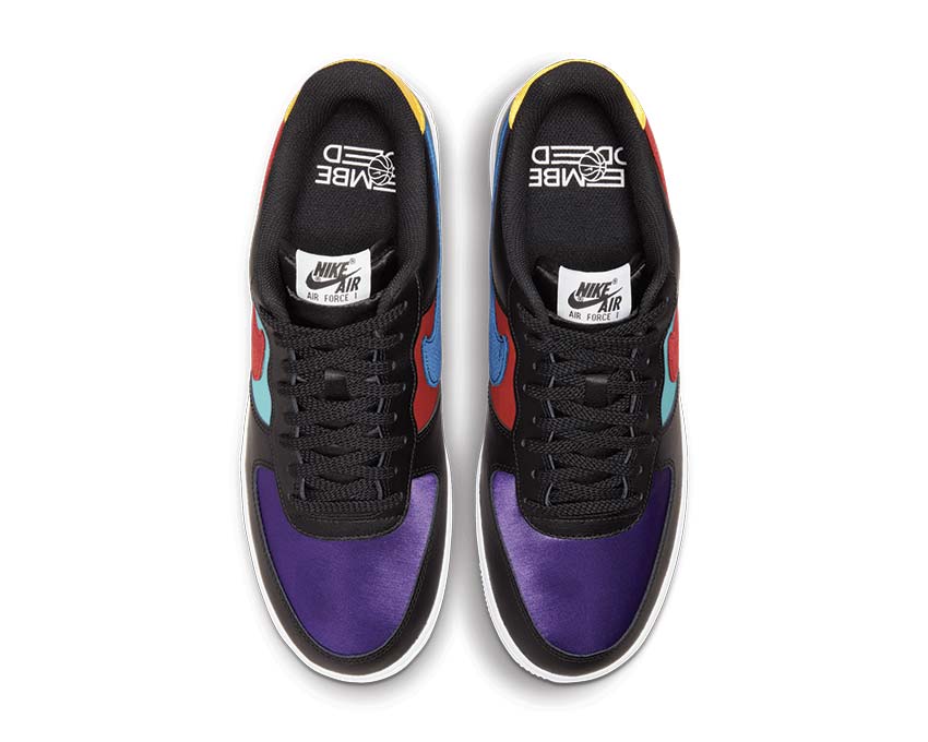 Nike Air Force 1 '07 LV8 EMB Black / Gym Red - Washed Teal - Court Purple DH7436-001