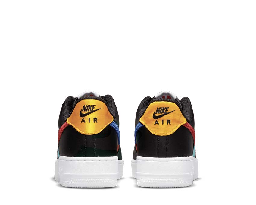 Nike Air Force 1 '07 LV8 EMB Black / Gym Red - Washed Teal - Court Purple DH7436-001