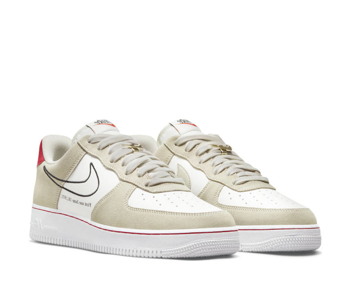 Nike Air Force 1 '07 LV8 Light Stone / Black - Sail - University Red DB3597-100