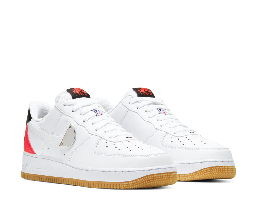 Nike Air Force 1 '07 LV8 White / White - Bright Crimson - Black CT2298-101