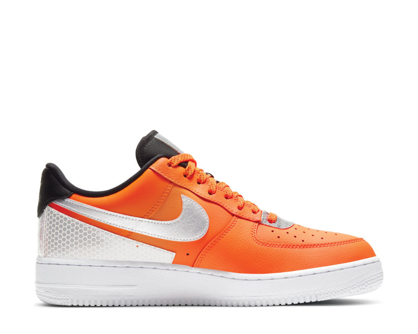 Nike Air Force 1 '07 LV8 Total Orange / Metallic Silver - Black CT2299-800