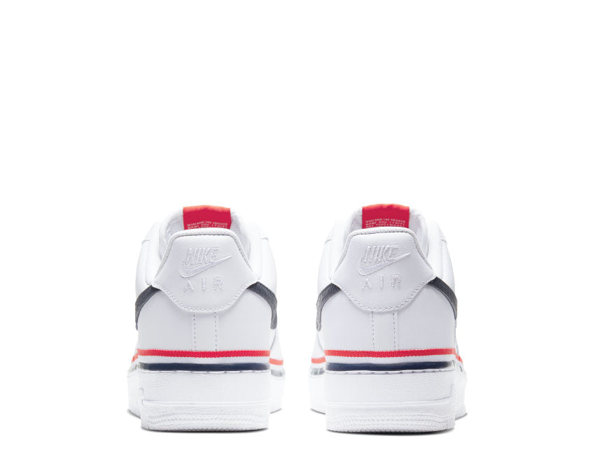 Nike Air Force 1 '07 LV8 White / Obsidian - Habanero Red CJ1377-100