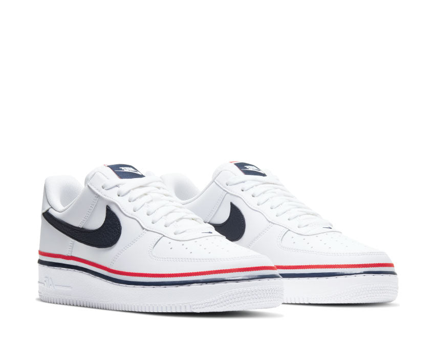 Nike Air Force 1 '07 LV8 White / Obsidian - Habanero Red CJ1377-100