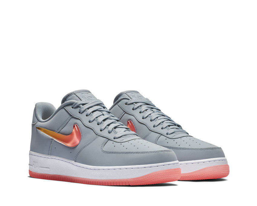 NIke Air Force 1 '07 Premium 2 Obsidian Mist Hot Punch University Red AT4143 400