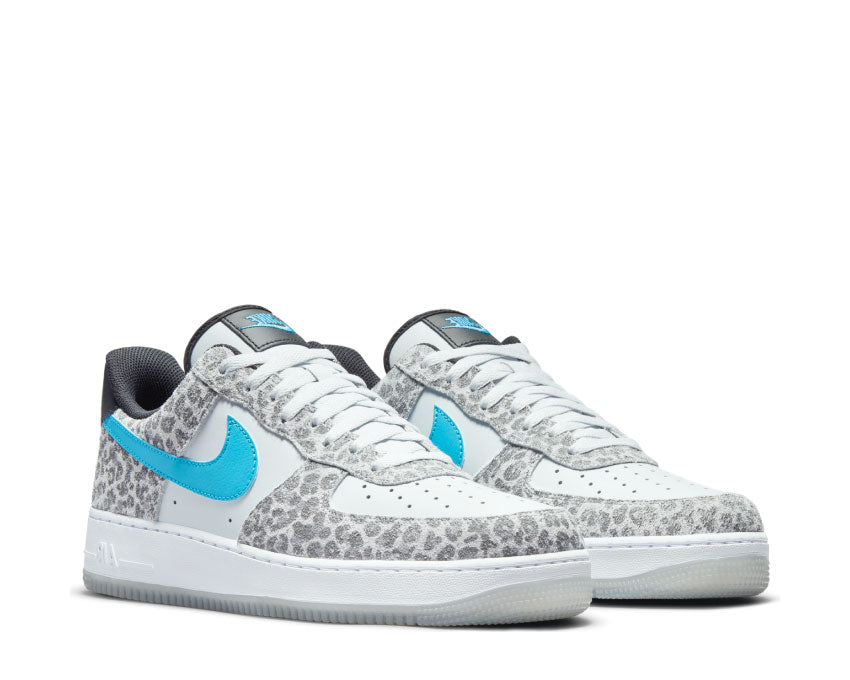 Nike Air Force 1 '07 PRM Pure Platinum / LT Blue Fury - Black DJ6192-001