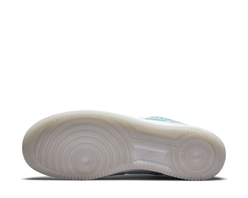 Nike Air Force 1 '07 PRM Pure Platinum / LT Blue Fury - Black DJ6192-001