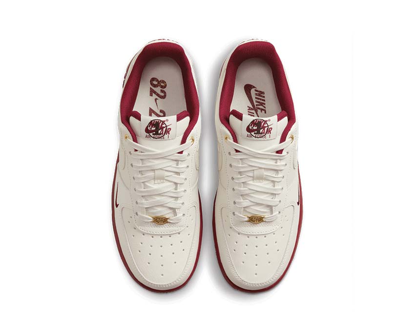 Nike Air Force 1 '07 Sail / Team Red - Metallic Gold - Black DQ7582-100