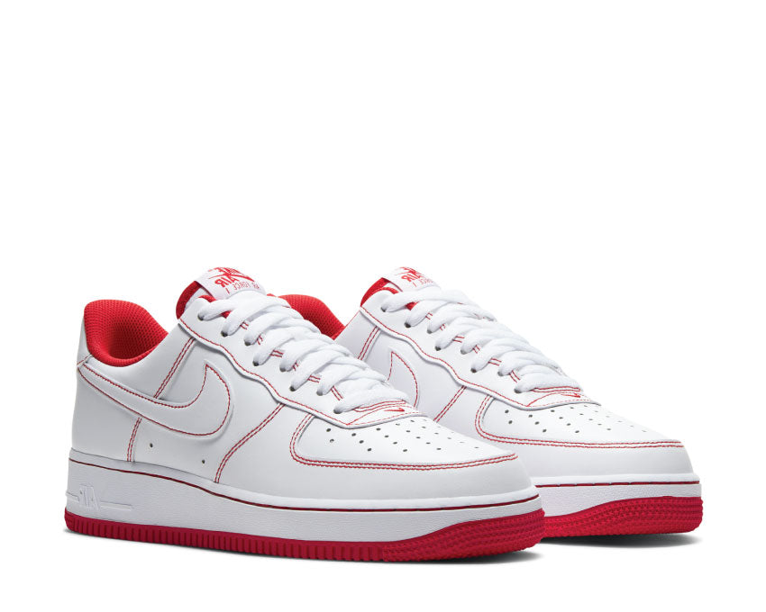 Nike Air Force 1 '07 White / White - University Red CV1724-100