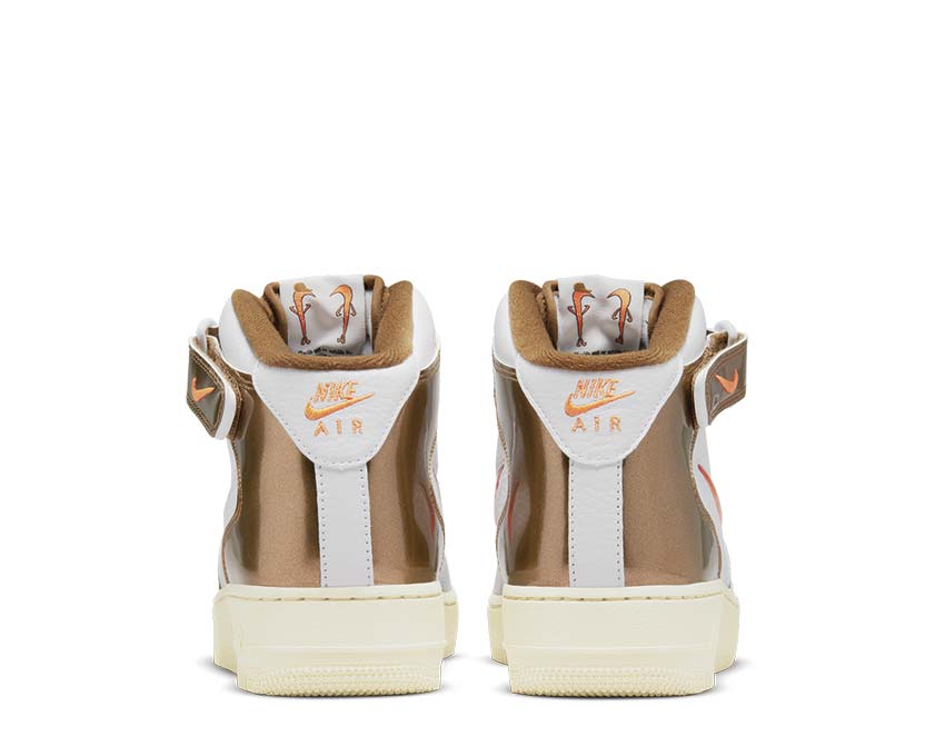 Nike Air Force 1 Mid QS White / Total Orange - Ale Brown - Beach DH5623-100