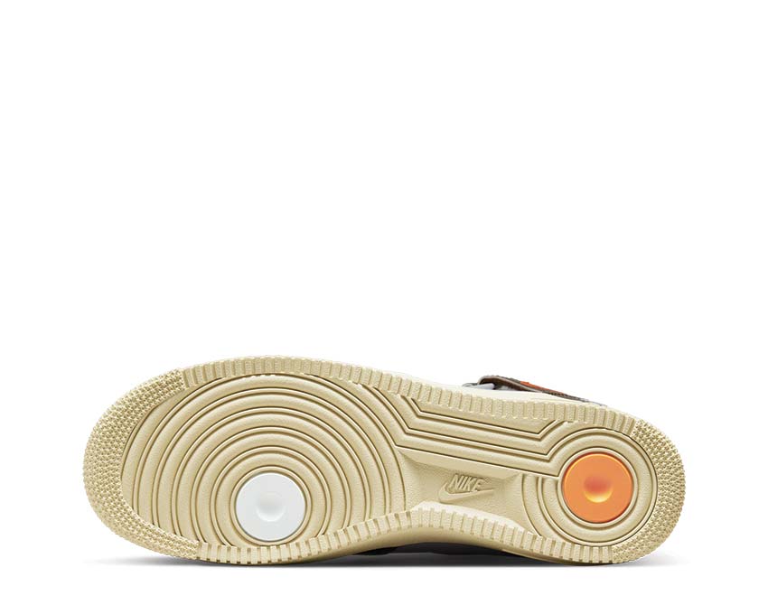 Nike Air Force 1 Mid QS White / Total Orange - Ale Brown - Beach DH5623-100