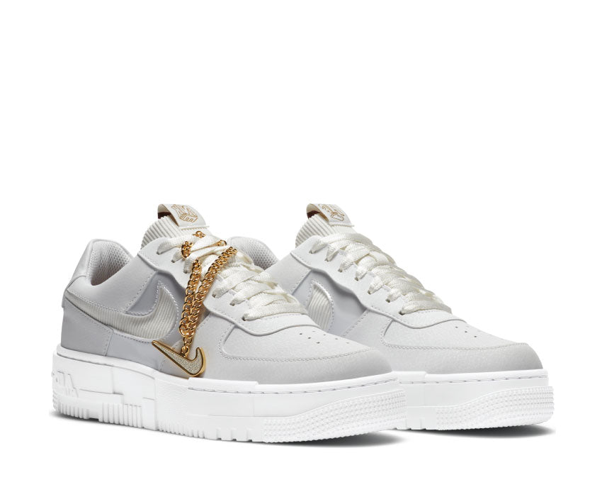 nike air force 1 pixel white gold