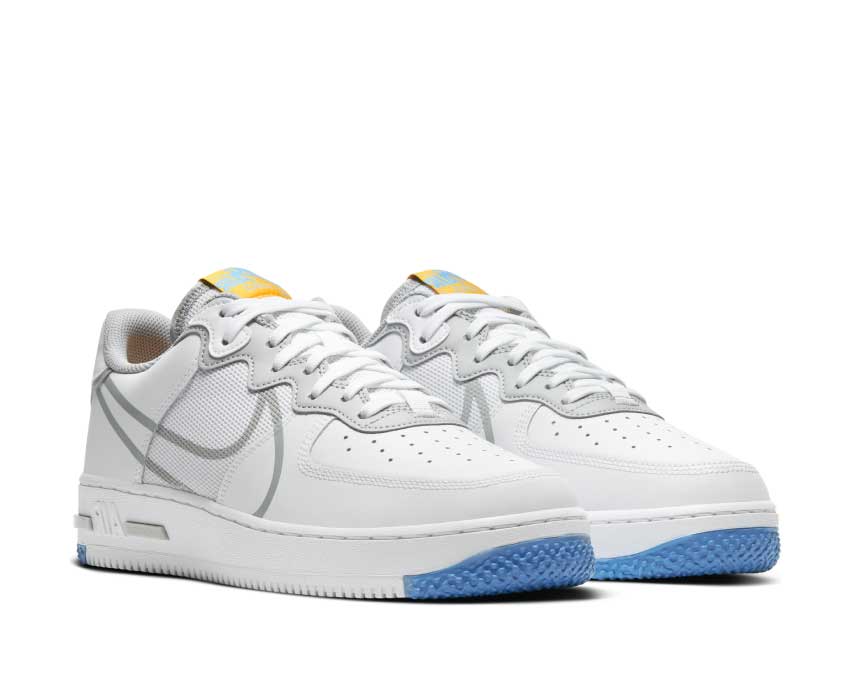 Nike Air Force 1 React White / LT Smoke Grey - University Gold CT1020-100
