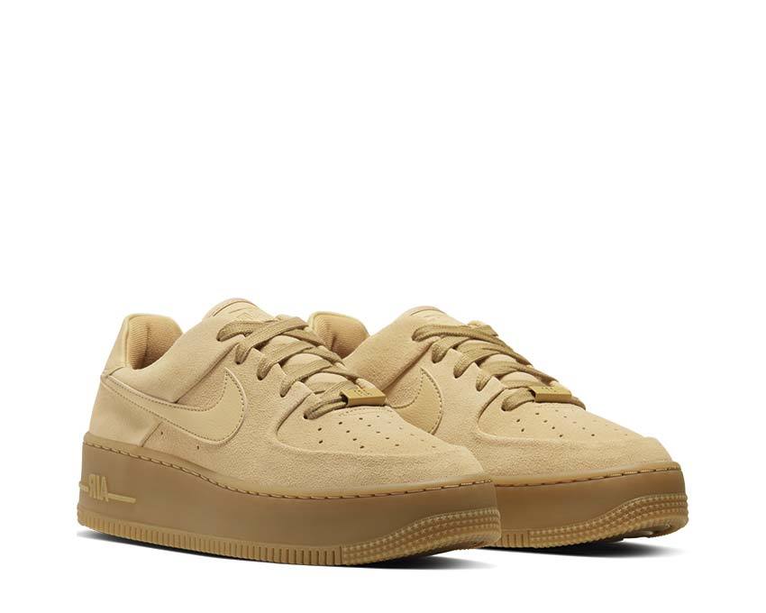 Nike Air Force 1 Sage Low Club Gold / Club Gold - Gum Light Brown CT3432-700