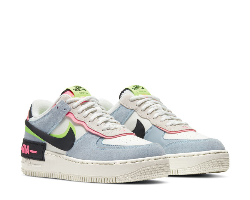 Nike Air Force 1 Shadow Sail / Black - Sunset Pulse - LT Armory Blue CU8591-101