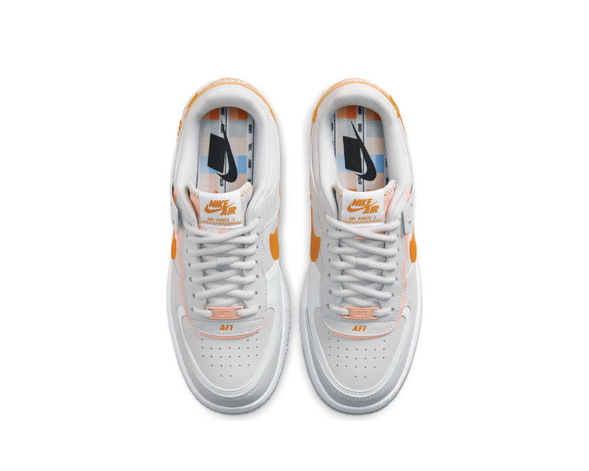 Nike Air Force 1 Shadow Vast Grey / Pollen Rise - Washed Coral - White CQ9503-001