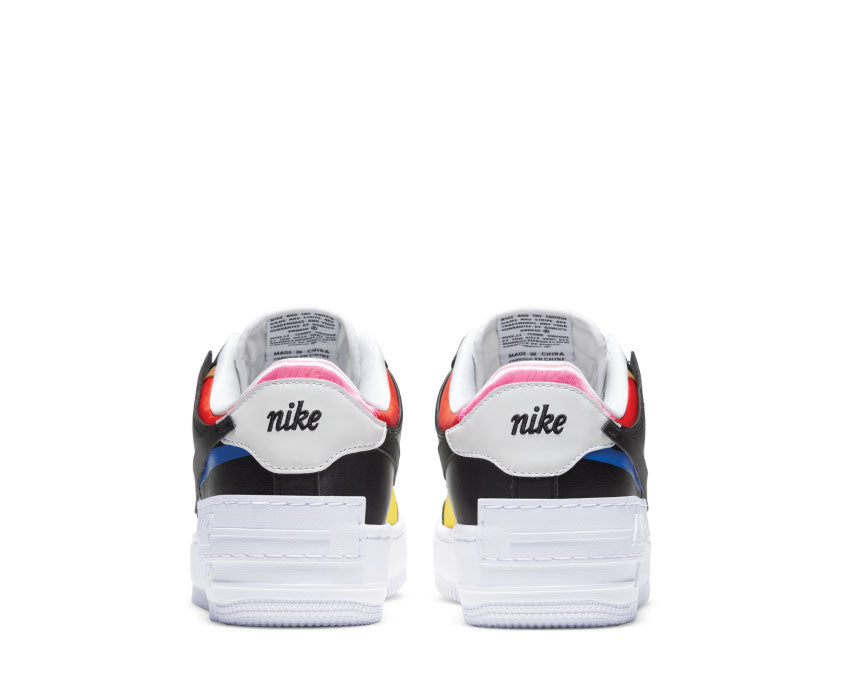 Nike Air Force 1 Shadow White / Black - Pink Glow - Chile Red DC4462-100