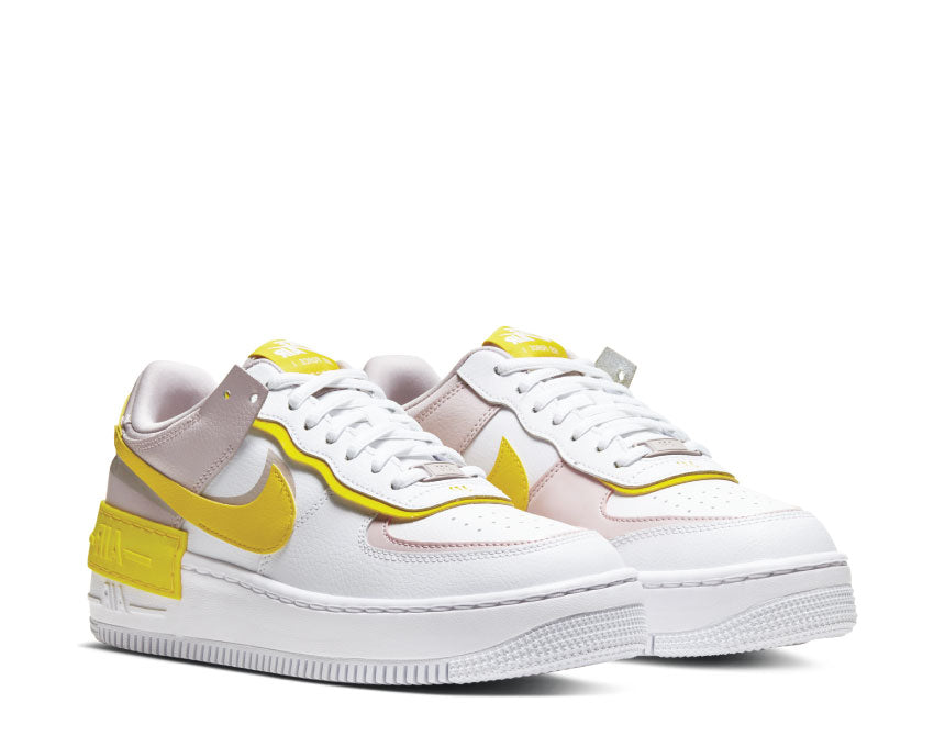 Nike Air Force 1 Shadow White / Speed Yellow - Barely Rose CJ1641-102