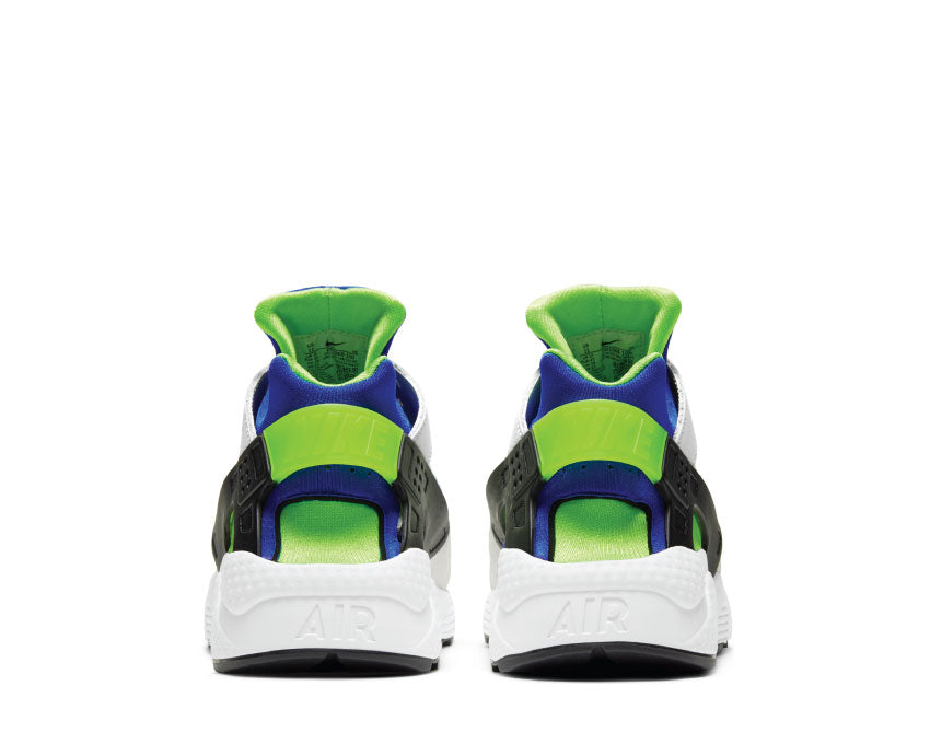 Nike Air Huarache White / Scream Green - Royal Blue - Black DD1068-100