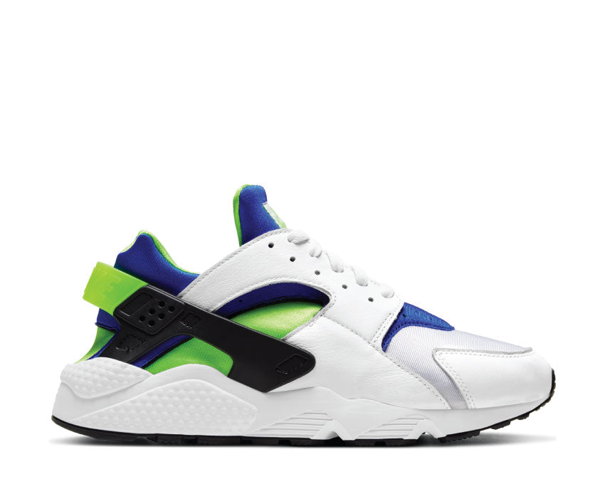 Nike Air Huarache White / Scream Green - Royal Blue - Black DD1068-100