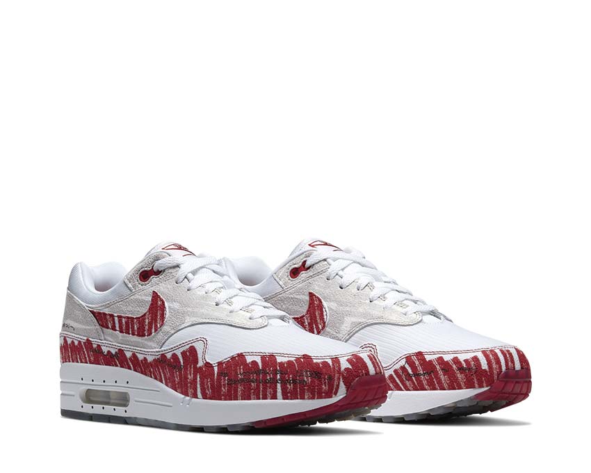 Nike Air Max 1 Tinker "Sketch To Shelf" White / University Red - Neutral Grey CJ4286-101