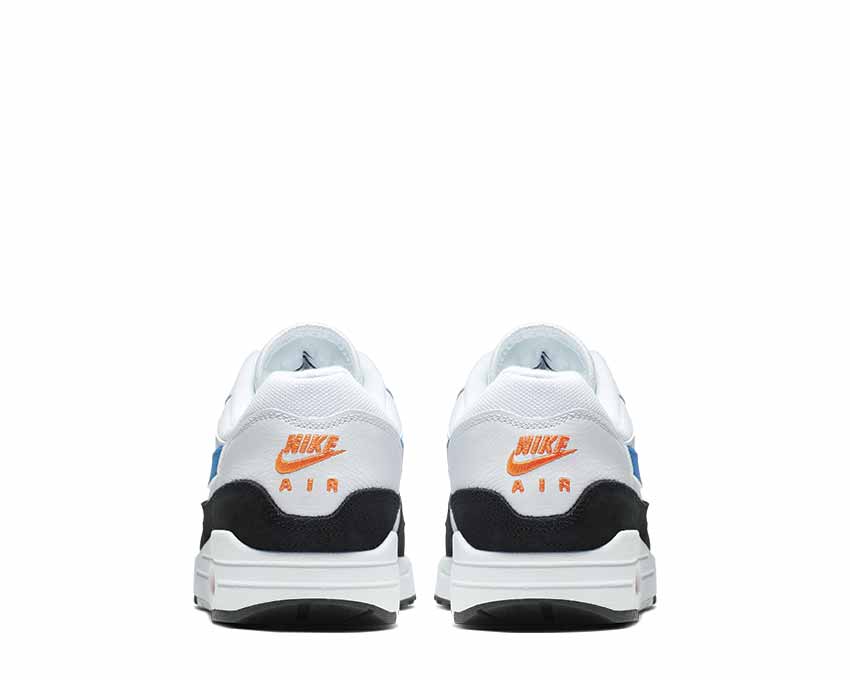 Nike Air Max 1 White Photo Blue Total Orange Black AH8145-112