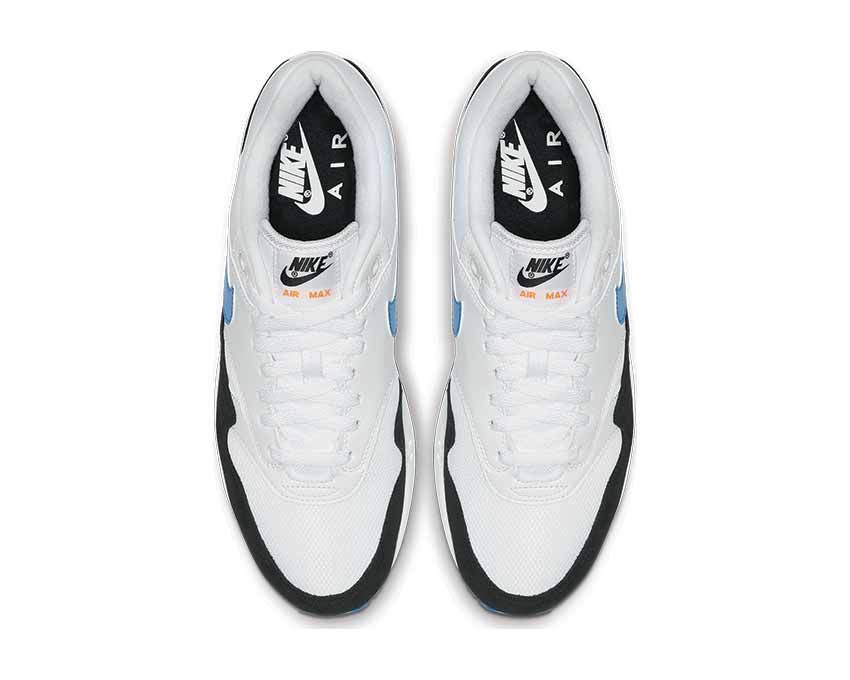 Nike Air Max 1 White Photo Blue Total Orange Black AH8145-112