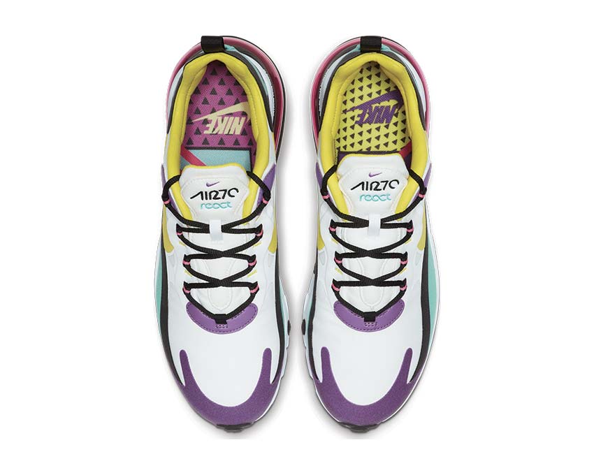 Nike Air Max 270 React White Dynamic Yellow Bright Violet AO4971-101