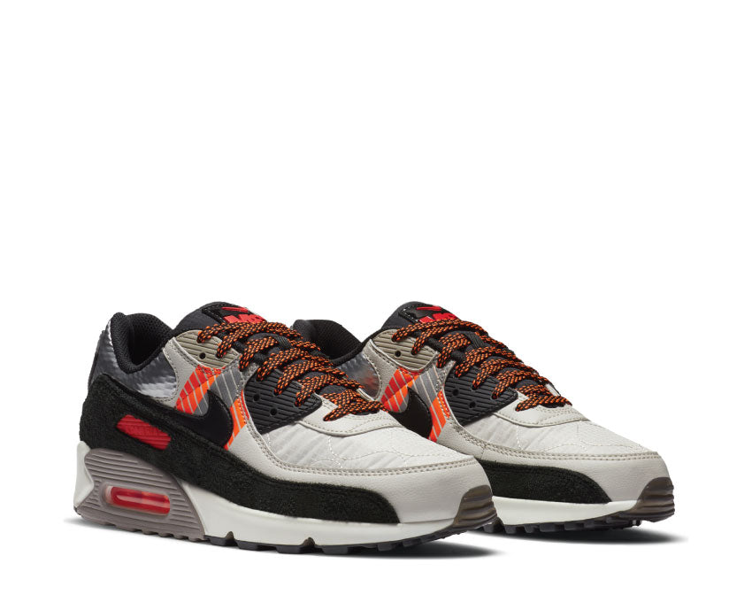 Nike Air Max 90 3M Light Bone / Black - Total Orange CZ2975-001