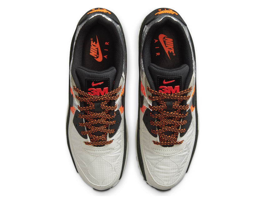 Nike Air Max 90 3M Light Bone / Black - Total Orange CZ2975-001