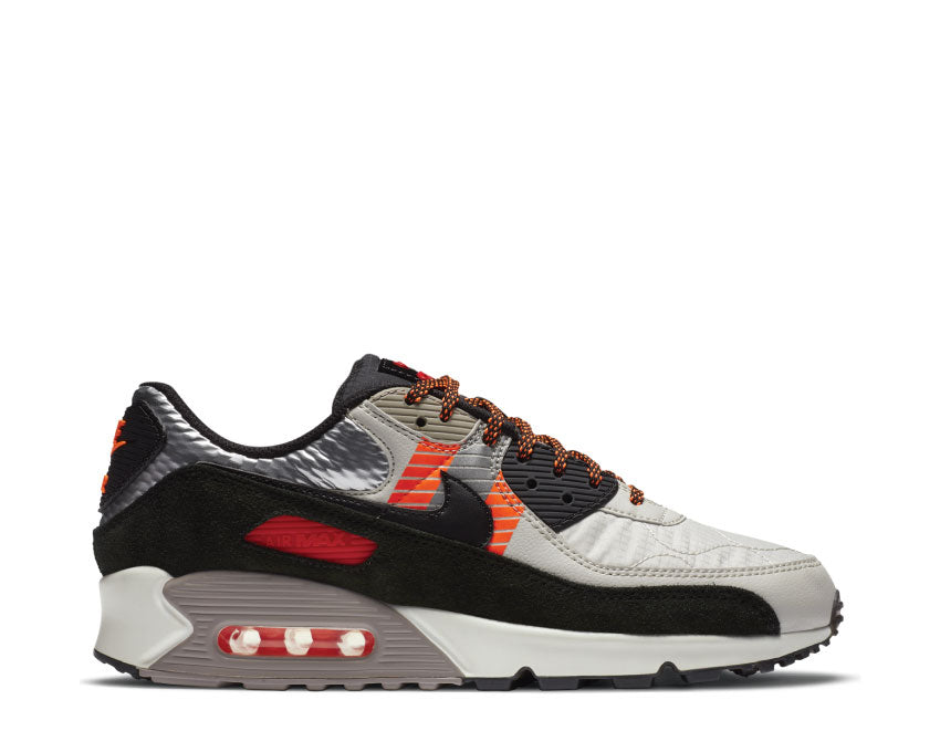 Nike Air Max 90 3M Light Bone / Black - Total Orange CZ2975-001