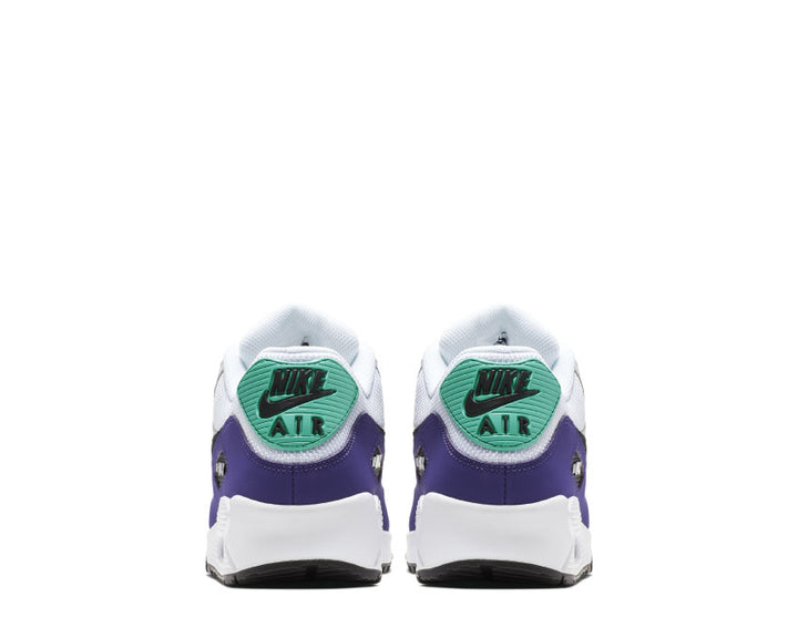Nike Air Max 90 White Black Hyper Jade Court Purple AJ1285-103
