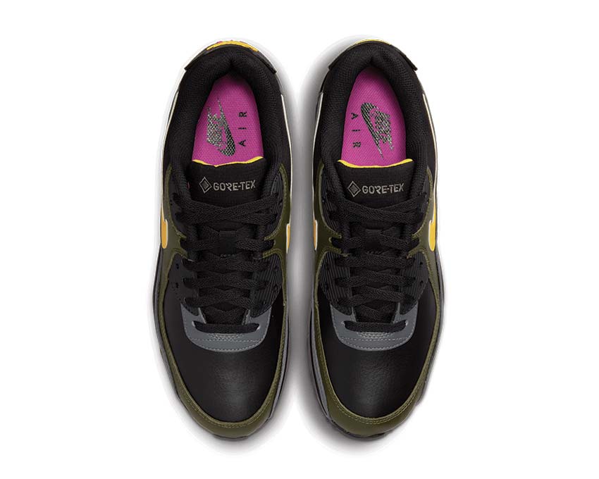 Nike Air Max 90 GTX Black / Tour Yellow - Cargo Khaki - Iron Grey DJ9779-001