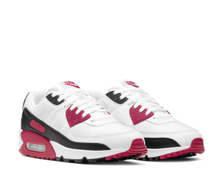 Nike Air Max 90 White / White - New Maroon - Black CT4352-104