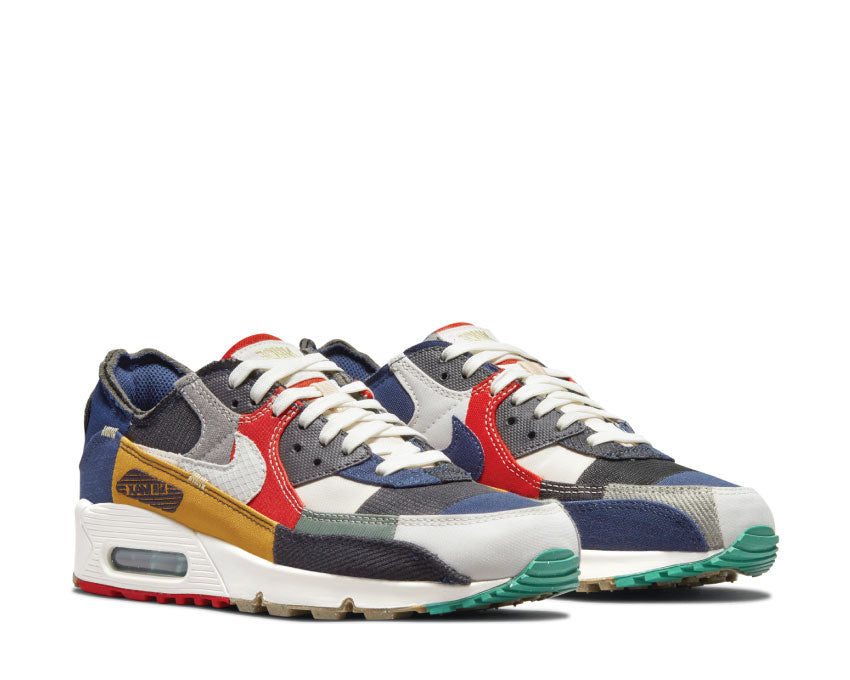 Nike Air Max 90 QS College Navy / Light Bone - Sail - Chile Red DJ4878-400