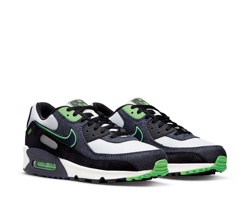 Nike Air Max 90 SE Black / Obsidian - Scream Green - Summit White DN4155-001