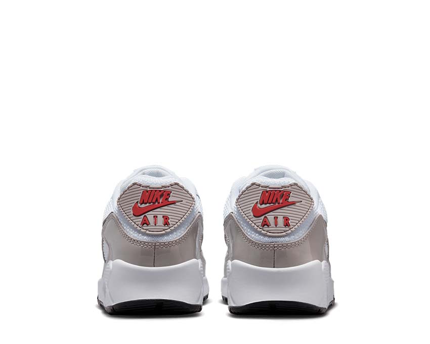 Nike Air Max 90 White / Black - LT Iron Ore - University Red DX0116-101